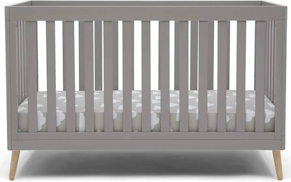 Cuna Lolly Gris patas madera