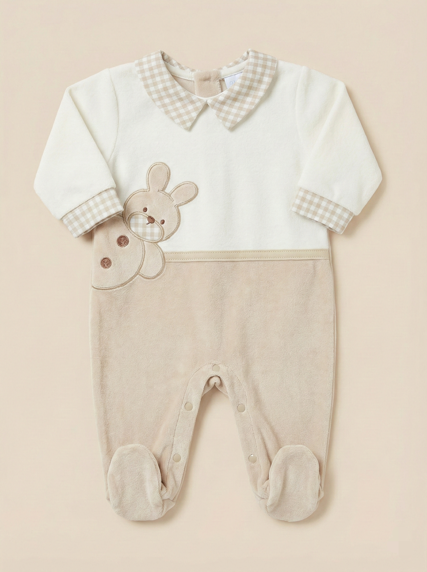 Enterizo italiano Vichi beige arena varón Venezuela primera puesta algodón hipoalergénico 