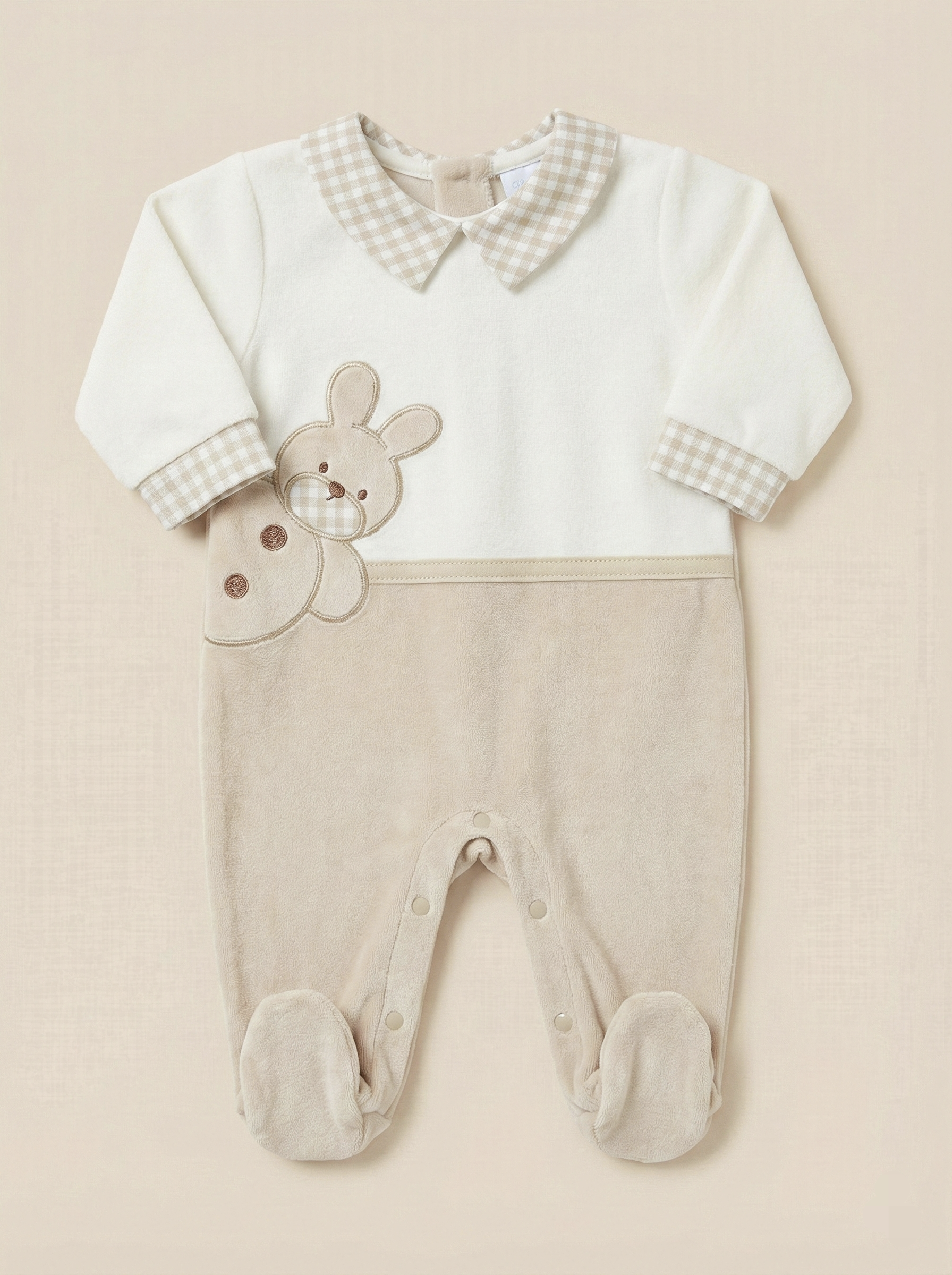 Enterizo italiano Vichi beige arena varón Venezuela primera puesta algodón hipoalergénico 