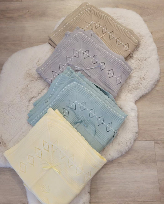 Manta Tejida para Bebé en Algodón Pima