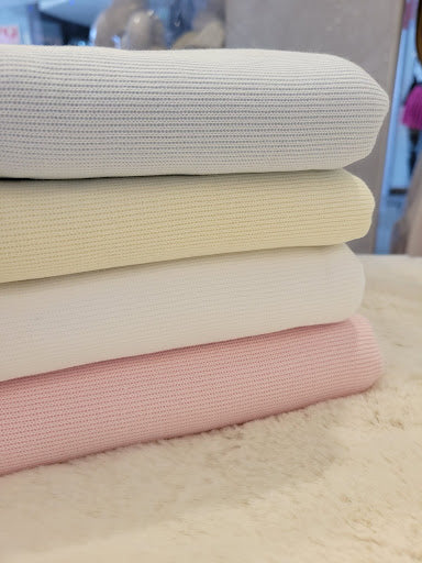 Manta de lujo en punto inglés algodón pima blanco