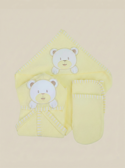 Envuelve a tu bebé en la suavida del Algodón Pima, confort y absorción superior después del baño Bata
Toalla de baño amarillo 