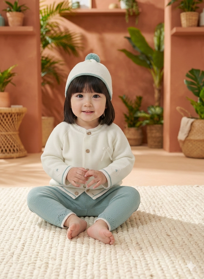 Conjunto Tejido Hilo Algodón