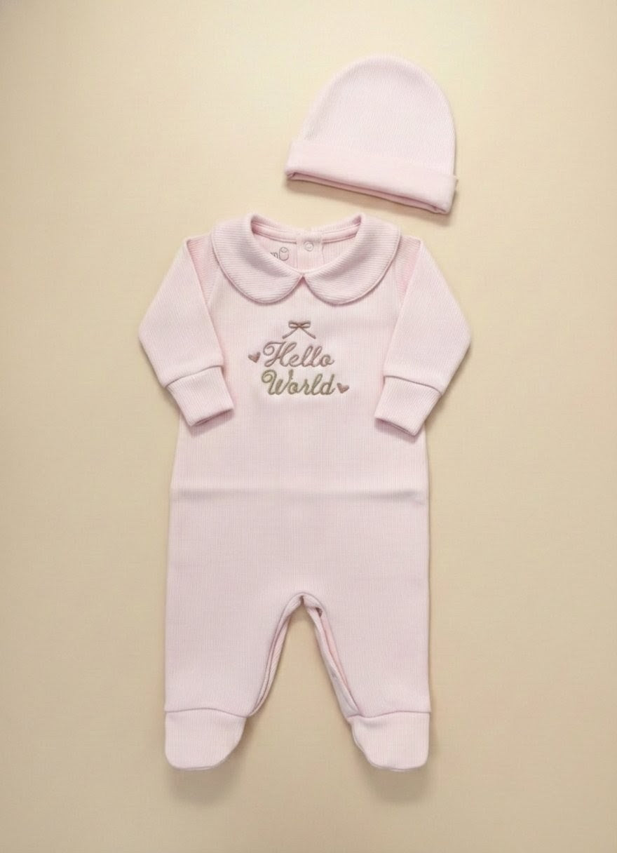 Enterizo Algodón Pima "Hello World"