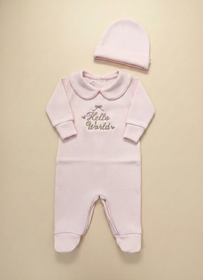 Enterizo Algodón Pima "Hello World"