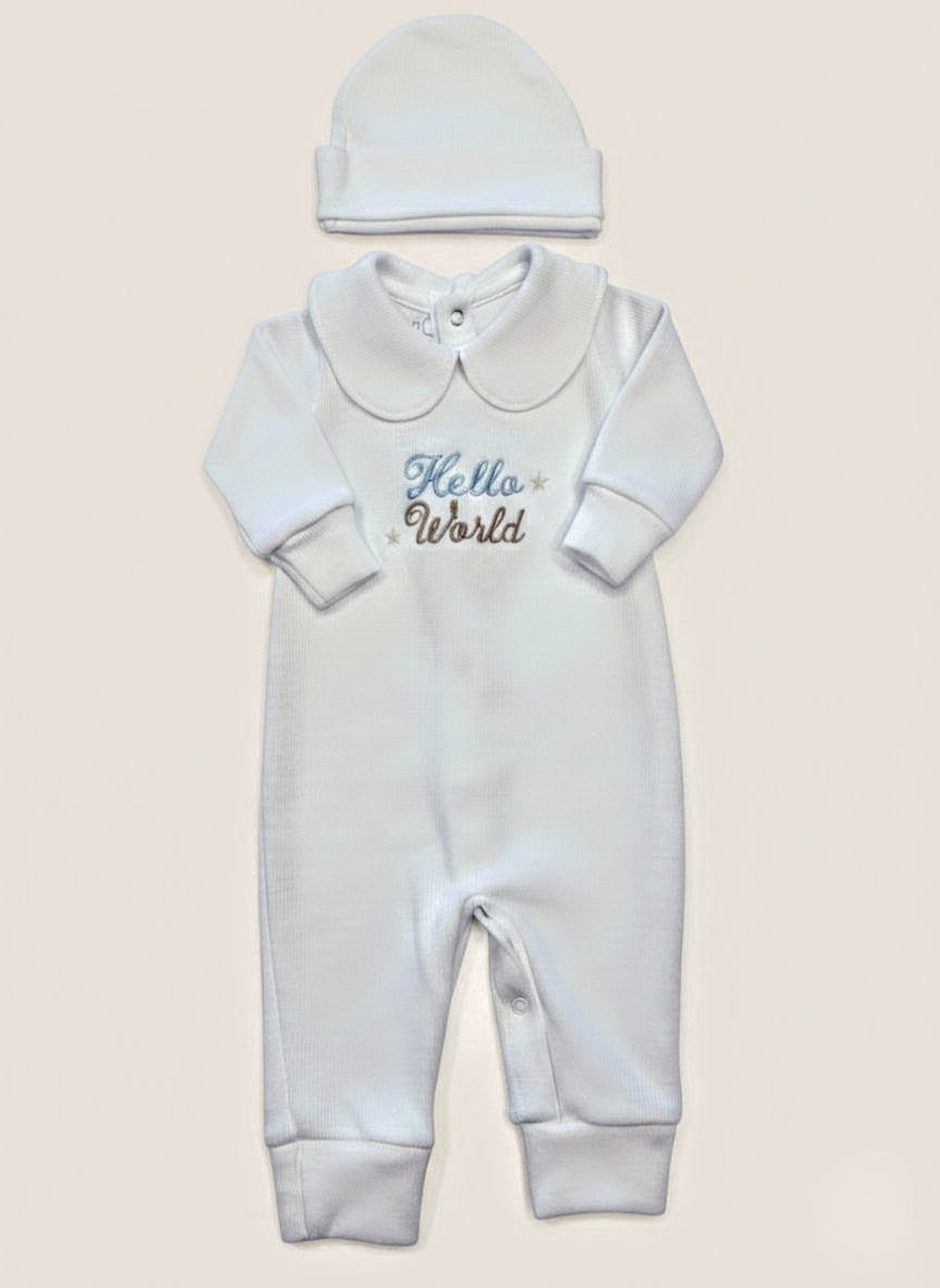 Enterizo Algodón Pima "Hello World"