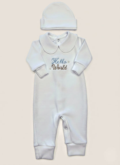 Enterizo Algodón Pima "Hello World"